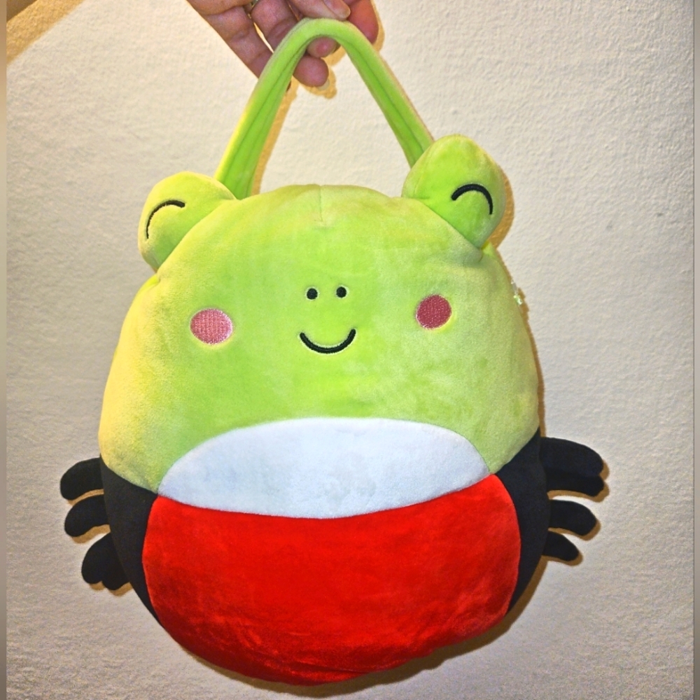 Squishmallows Frog Halloween Plush Basket